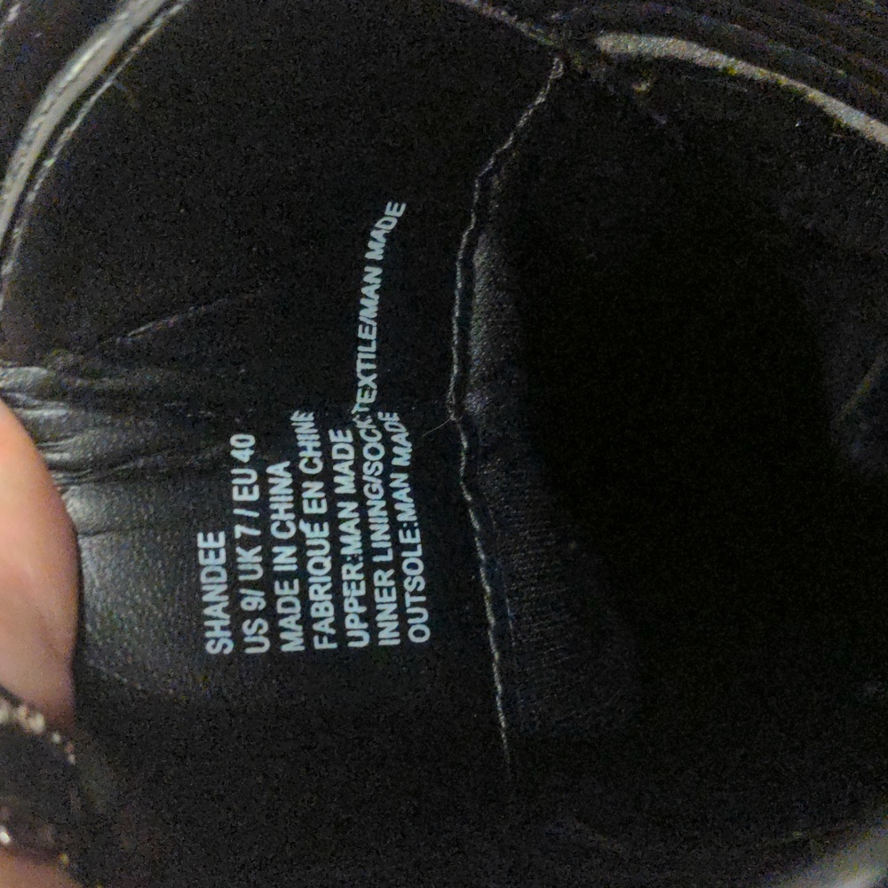 Shoe Dazzle Black Croc Lace-Up Boots - Picture 4 of 7